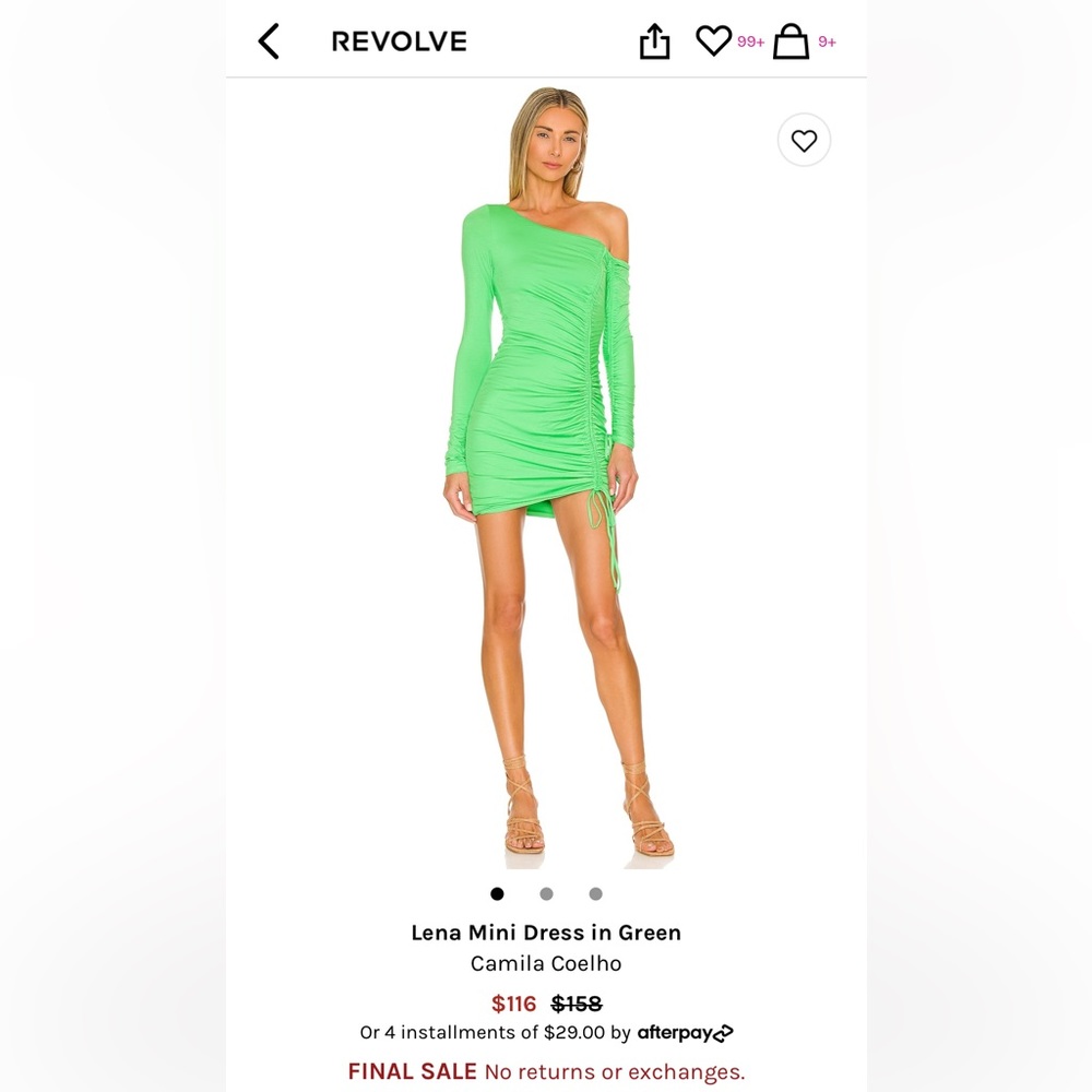 Camila Coelho Lina Mini Dress in Green
